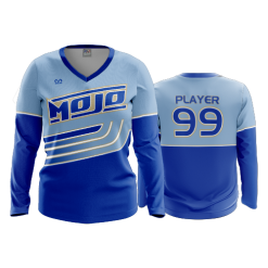 2607 FD Womens V-Neck Longsleeve DETAIL-WIZARD-MOJO-COLUMBIA