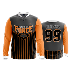 2630 FD Quarter Zip Batting Jacket LS SOUTHERN-OHIO-FORCE-BLACK