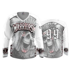 2612 FD Womens V-Neck Longsleeve WARRIORS-WHITE