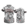 2612 FD Womens V-Neck WARRIORS-WHITE