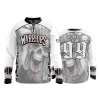 2612 FD Quarter Zip Batting Jacket LS WARRIORS-WHITE