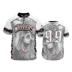 2612 FD Quarter Zip Batting Jacket SS WARRIORS-WHITE