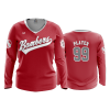 1898 FD Womens V-Neck Longsleeve SHELBY-BLOCK-S-BASEBALL