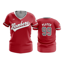 1898 FD Womens V-Neck SHELBY-BLOCK-S-BASEBALL