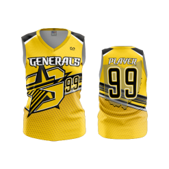2618 FD Womens V-Neck Sleeveless CHILLICOTHE-GENERALS-GOLD