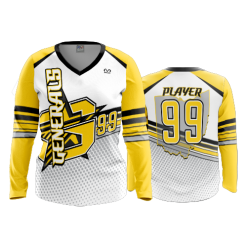2618 FD Womens V-Neck Longsleeve CHILLICOTHE-GENERALS-WHITE
