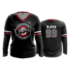 2620 FD Womens V-Neck Longsleeve LASERS-BLACK