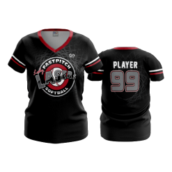 2620 FD Womens V-Neck LASERS-BLACK