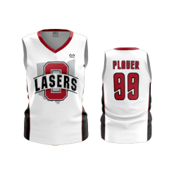 2620 FD Womens V-Neck Sleeveless LASERS-WHITE