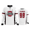 2620 FD Quarter Zip Batting Jacket LS LASERS-WHITE