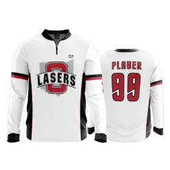 2620 FD Quarter Zip Batting Jacket LS LASERS-WHITE