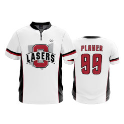 2620 FD Quarter Zip Batting Jacket SS LASERS-WHITE