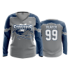 2622 FD Womens V-Neck Longsleeve OHIO-STINGRAYS-CHARCOAL