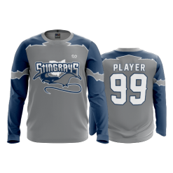 2622 FD Long Sleeve MENS OHIO-STINGRAYS-CHARCOAL