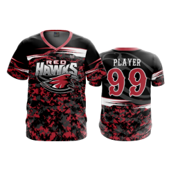 2540 FD Sport V-Neck MENS RED-HAWKS-WELLING