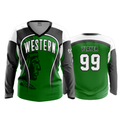2632 FD Womens V-Neck Longsleeve WESTERN-FASTPITCH-KELLY