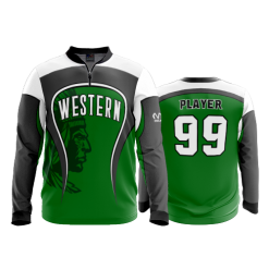 2632 FD Quarter Zip Batting Jacket LS WESTERN-FASTPITCH-KELLY