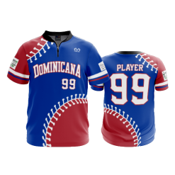 2378 FD Quarter Zip Batting Jacket SS DOMINICANA
