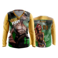 1727 FD Womens V-Neck Longsleeve DIGNIFIED-AND-SCRAPPY