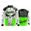 2602 FD Quarter Zip Batting Jacket LS PUNISHERS-FLO INK + $5