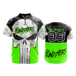 2602 FD Quarter Zip Batting Jacket SS PUNISHERS-FLO INK + $5