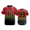 2049 FD Quarter Zip Batting Jacket SS TEAM-BIDNESS-FLO INK + $5