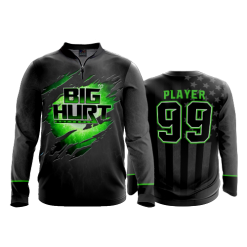 2625 FD Quarter Zip Batting Jacket LS BIG-HURT-BLACK