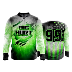 2625 FD Quarter Zip Batting Jacket LS BIG-HURT-SOFTBALL