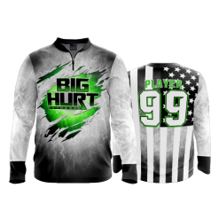 2625 FD Quarter Zip Batting Jacket LS BIG-HURT-WHITE