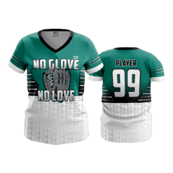 2598 FD Womens V-Neck NO-GLOVE-NO-LOVE