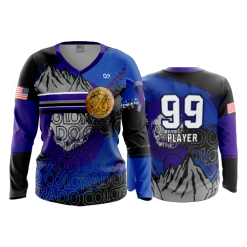 2600 FD Womens V-Neck Longsleeve CENTENNIAL-BALLERS-BLACK