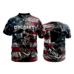 2606 FD Quarter Zip Batting Jacket SS OIL-CITY-BAGGERS