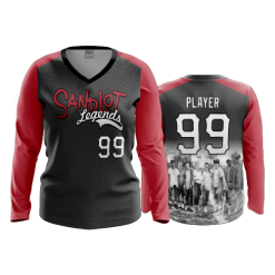 2614 FD Womens V-Neck Longsleeve SANDLOT-LEGENDS-RED