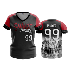 2614 FD Womens V-Neck SANDLOT-LEGENDS-RED