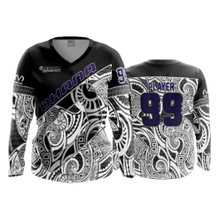 1675 FD Womens V-Neck Longsleeve OHANA-BLACK