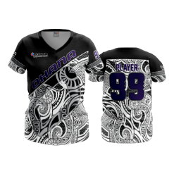 1675 FD Womens V-Neck OHANA-BLACK