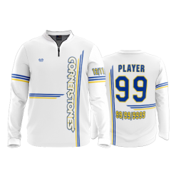 2634 FD Quarter Zip Batting Jacket LS CORNERSTONES-WHITE