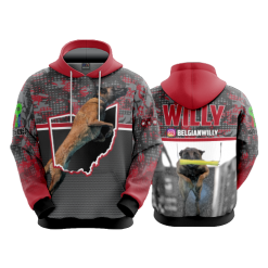 2611 FD Hoody JASON-DOG-WILLY-RED