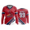 2470 FD Womens V-Neck Longsleeve CARDINALS-RED