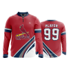 2470 FD Quarter Zip Batting Jacket LS CARDINALS-RED