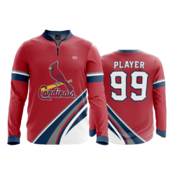 2470 FD Quarter Zip Batting Jacket LS CARDINALS-RED