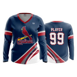 2470 FD Womens V-Neck Longsleeve CARDINALS