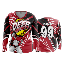 2628 FD Womens V-Neck Longsleeve DEEP-THROW-IT