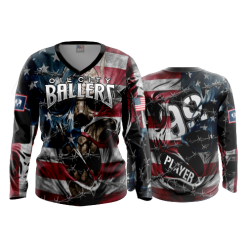 2606 FD Womens V-Neck Longsleeve OIL-CITY-BALLERS