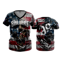 2606 FD Womens V-Neck OIL-CITY-BALLERS