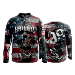 2606 FD Quarter Zip Batting Jacket LS OIL-CITY-BALLERS