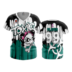 2610 FD Womens V-Neck TOXIC-WHITE