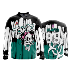 2610 FD Quarter Zip Batting Jacket LS TOXIC-WHITE