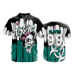 2610 FD Quarter Zip Batting Jacket SS TOXIC-WHITE