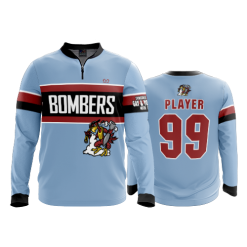 2635 FD Quarter Zip Batting Jacket LS BOMBERS